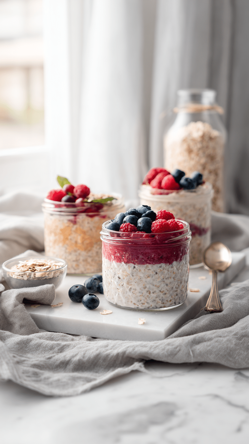 Overnight Oats Rezepte recipe card with complete instructions