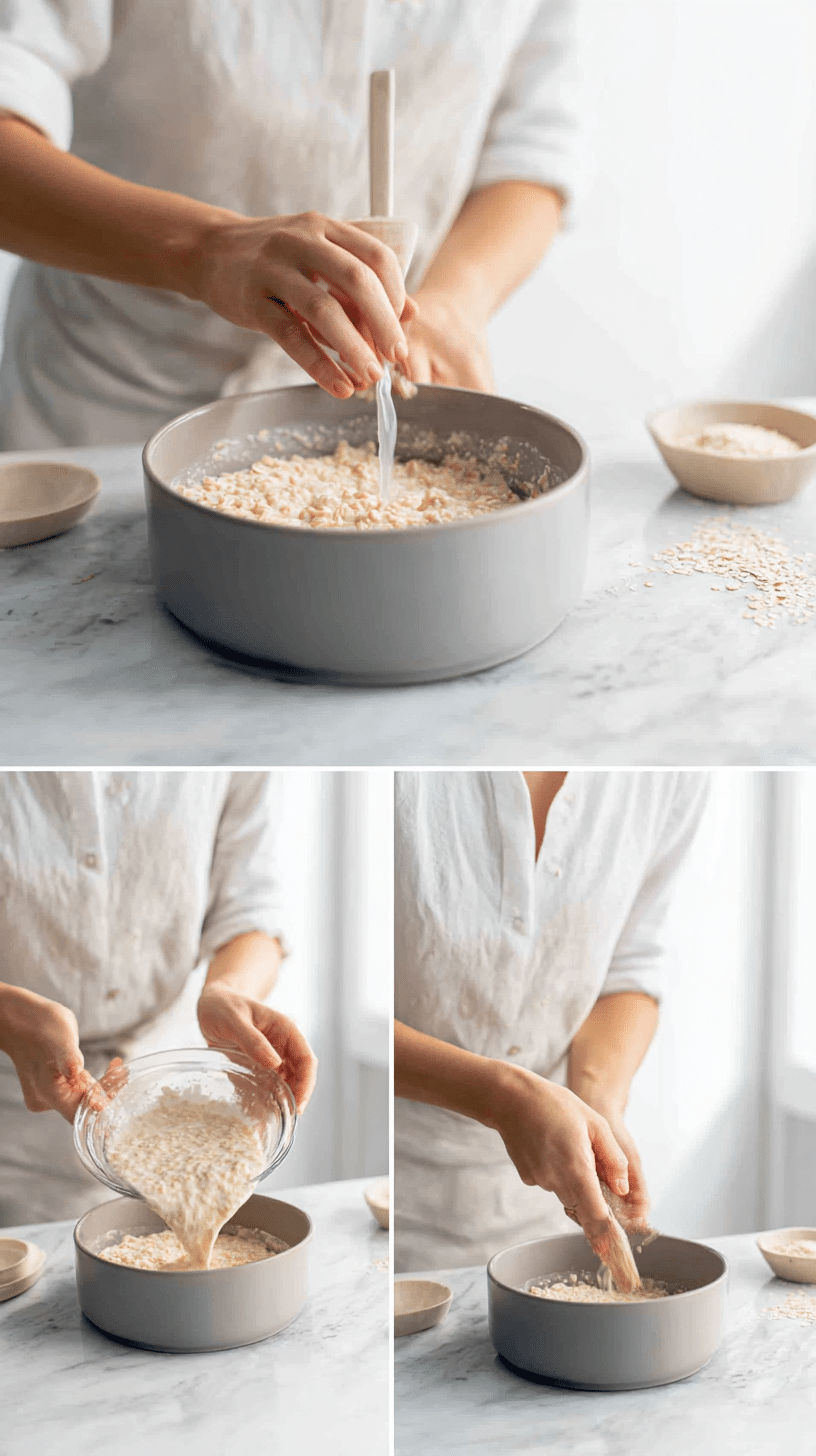 Overnight Oats Rezepte step 1 instructional process shot
