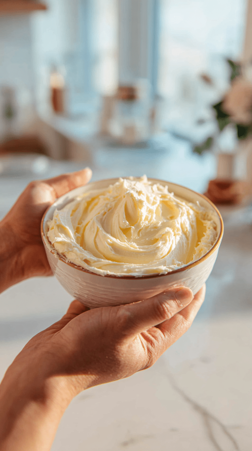 Microwaving butter and cream cheese for pumpkin cinnamon roll pancakes cream cheese icing