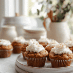 Pumpkin Muffins with Maple Cream Cheese Filling recipe card with complete instructions