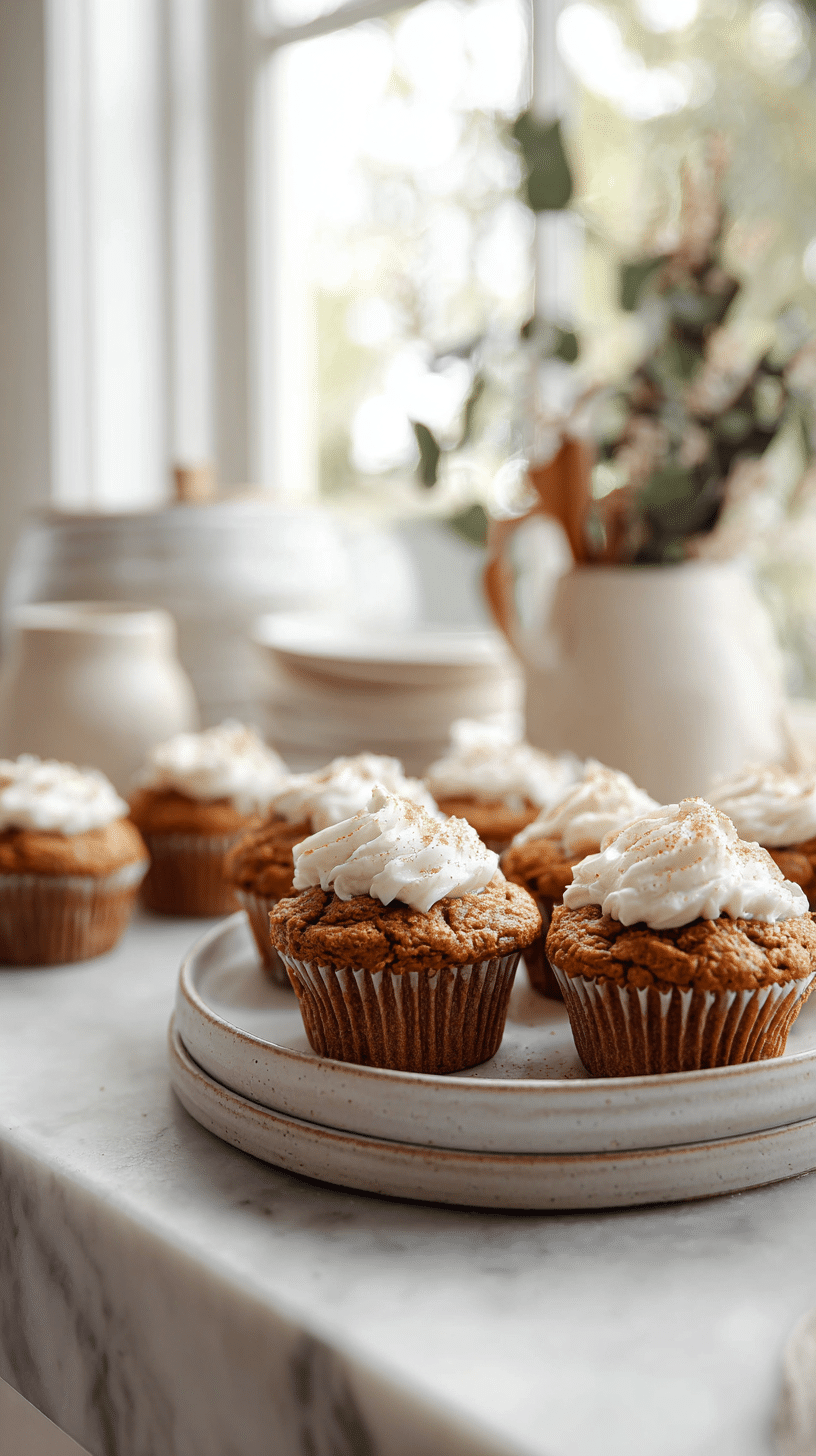 Pumpkin Muffins with Maple Cream Cheese Filling recipe card with complete instructions