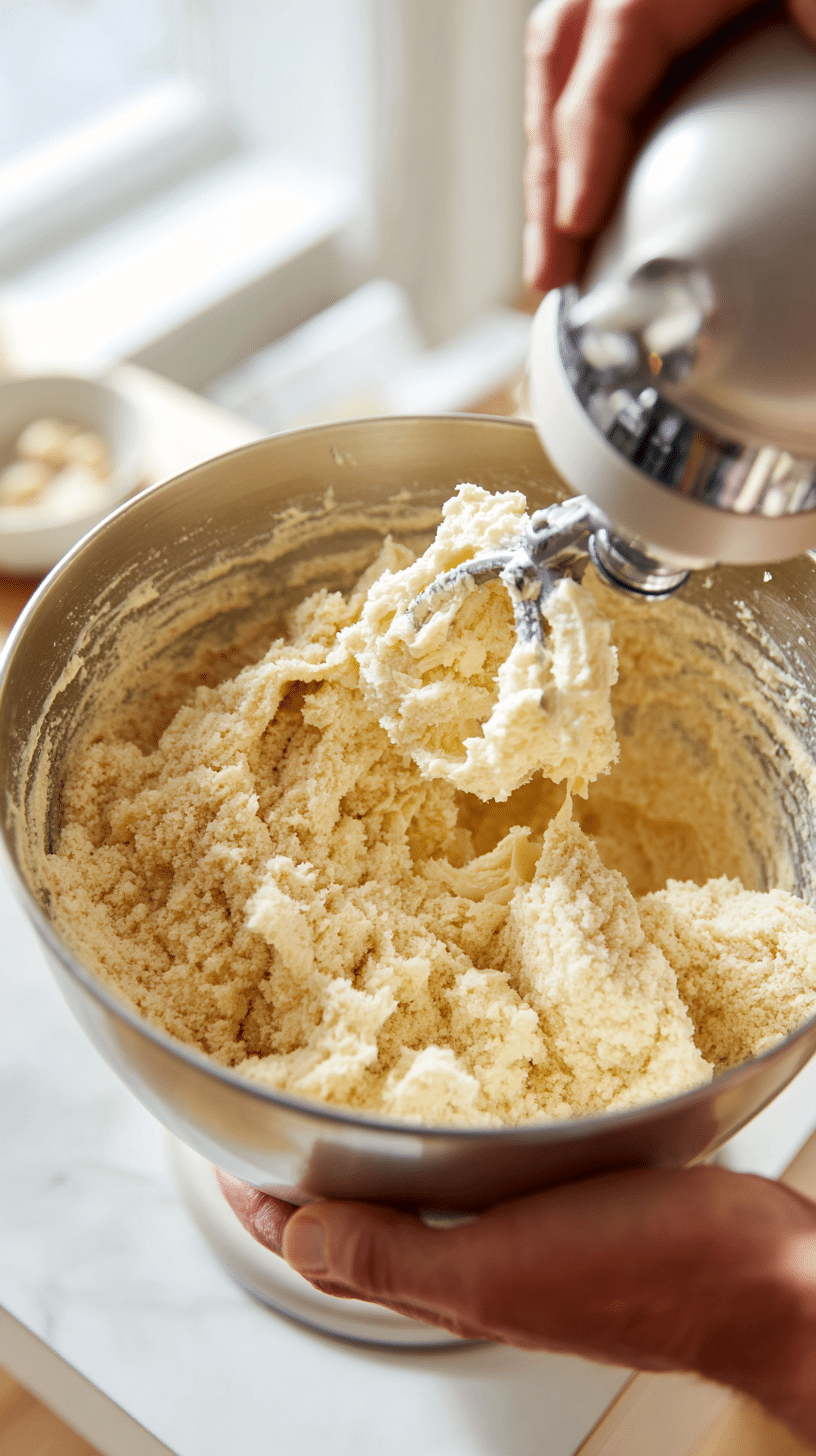 Creaming butter and sugars for Pumpkin Pie Cookies in stand mixer