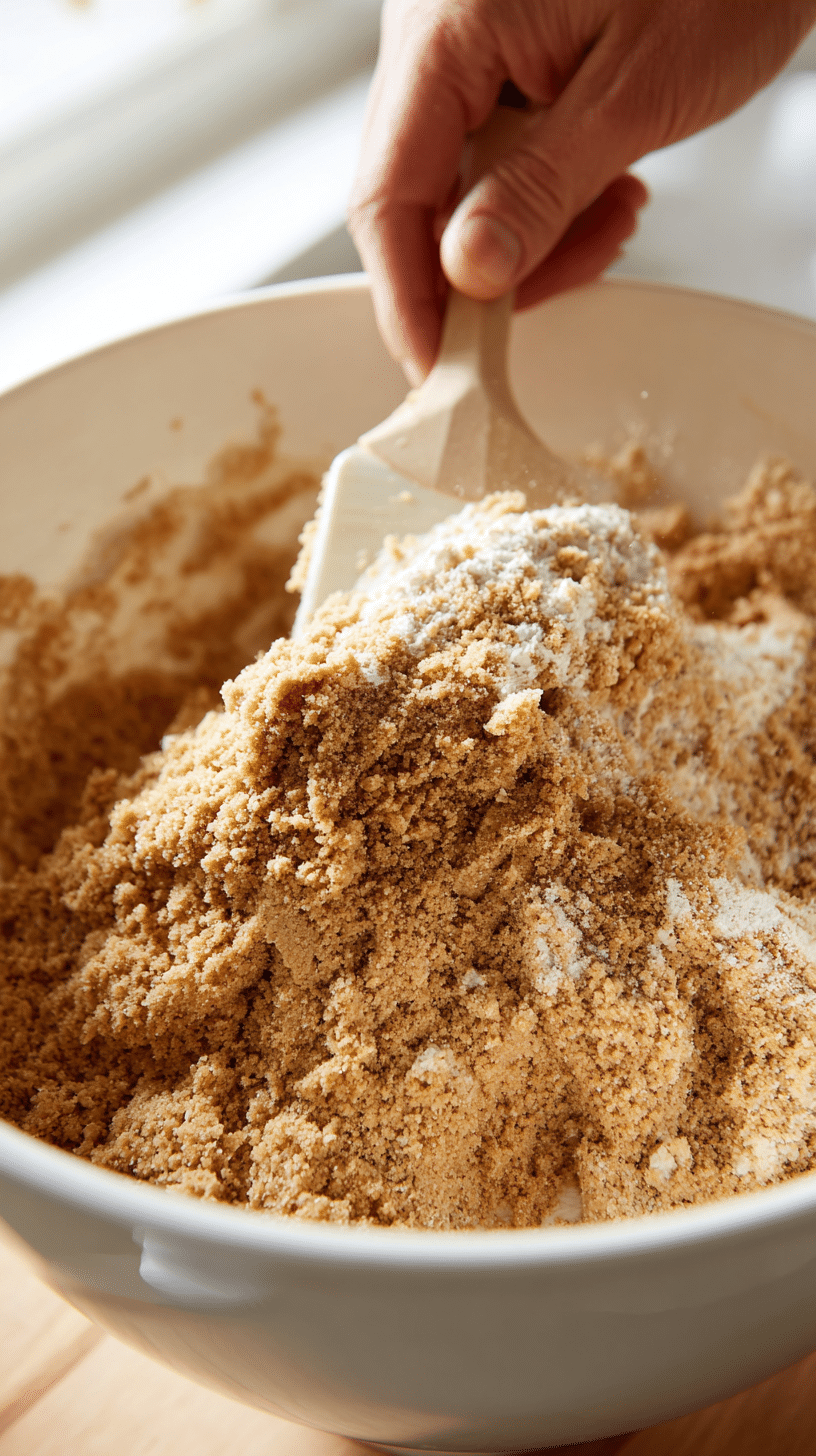 Folding dry ingredients into Pumpkin Pie Cookies batter with a spatula