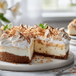 Tropical Hawaiian Ice Cream Pie recipe card with complete instructions