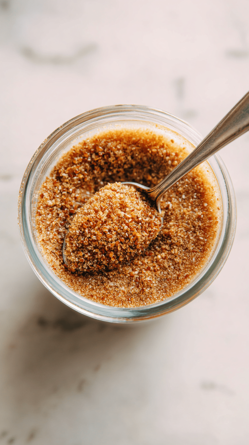 Making a flax egg with ground flaxseed and water for Vegan Pumpkin Pie Cookies