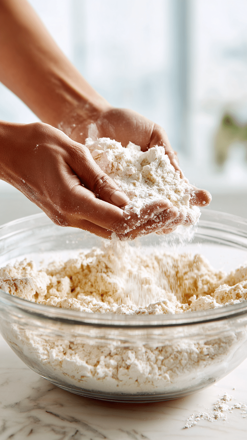 Mixing dry ingredients into wet mixture for Vegan Pumpkin Pie Cookies dough