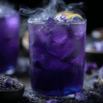 Hero shot of Witches Brew Lemonade with vibrant colors and mystical presentation
