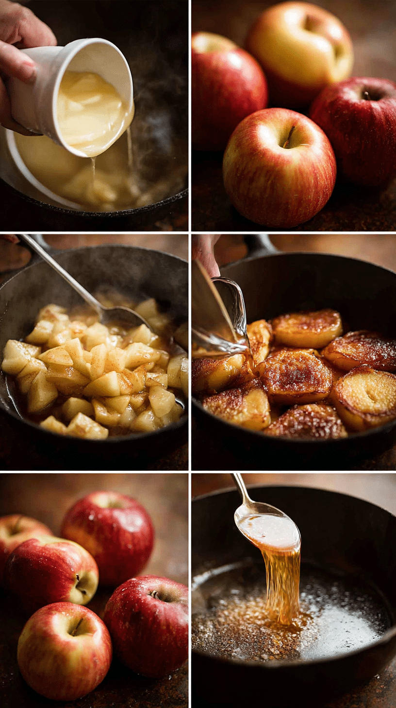Preparing 5 Irresistible Cracker Barrel Fried Apple step by step cooking process