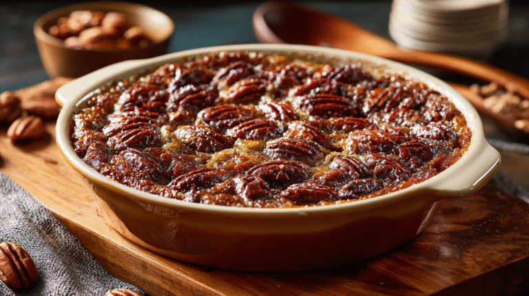 5 Minute Pecan Pie Dump Cake hero shot