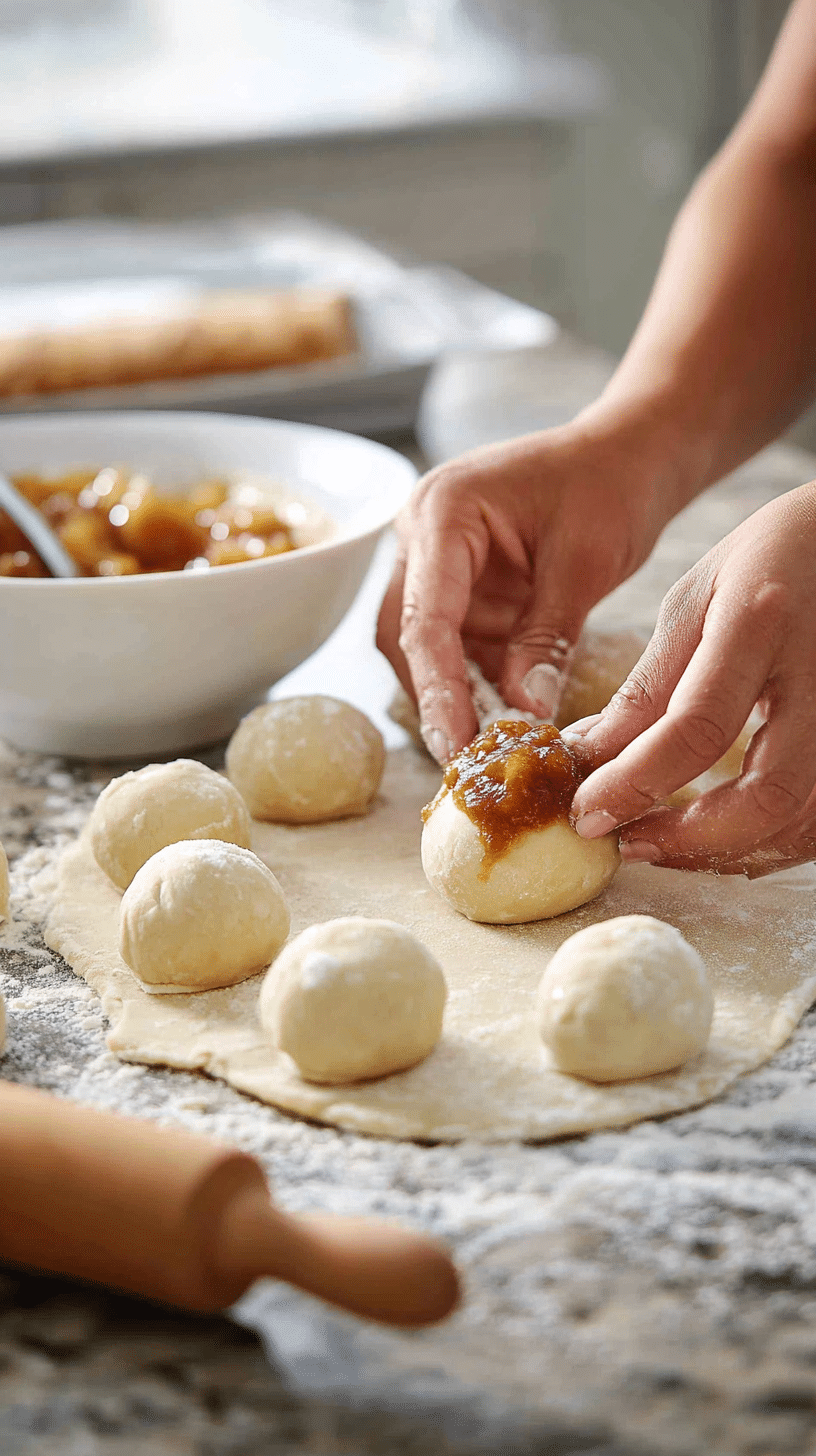 Preparing Apple Caramel Bombs That’ll Melt in Your Mouth step by step cooking process