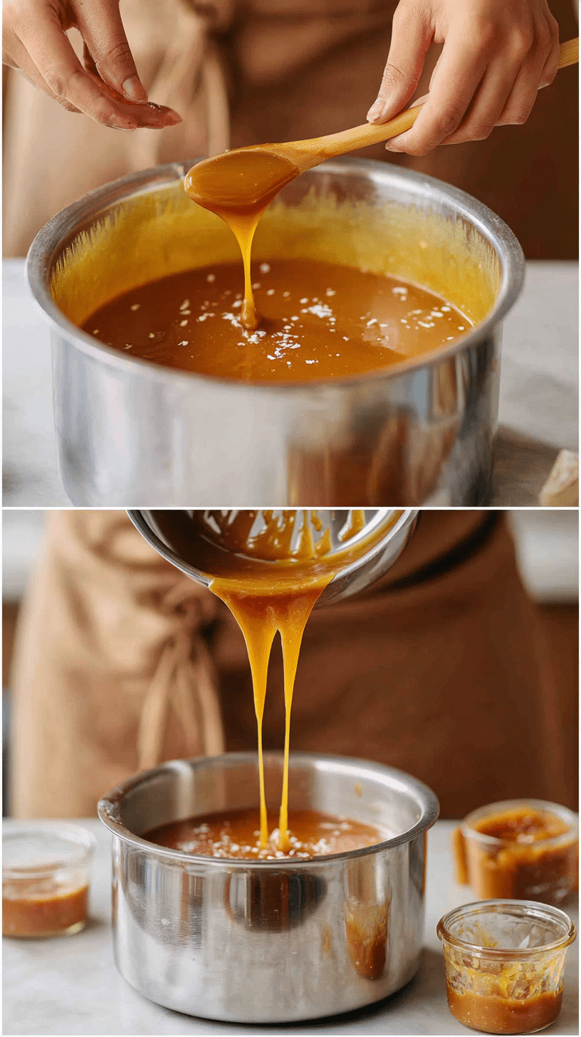 Preparing Caramel Apple Fudge step by step cooking process