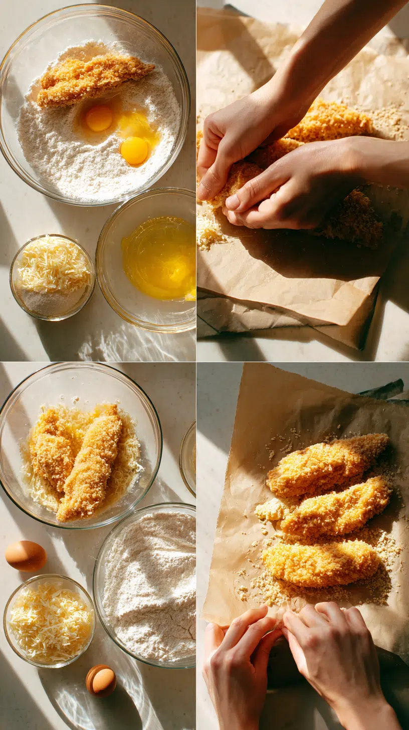 Preparing Chicken Tender step by step cooking process