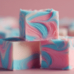 Hero shot of Cotton Candy Fudge with pastel swirls