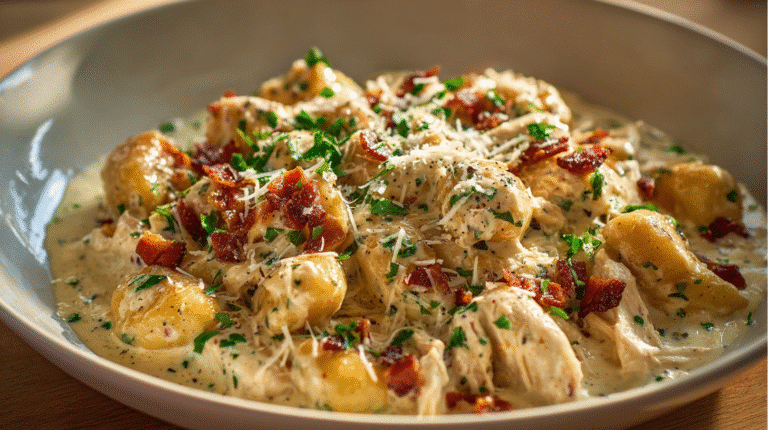 Creamy Crack Chicken Gnocchi hero shot