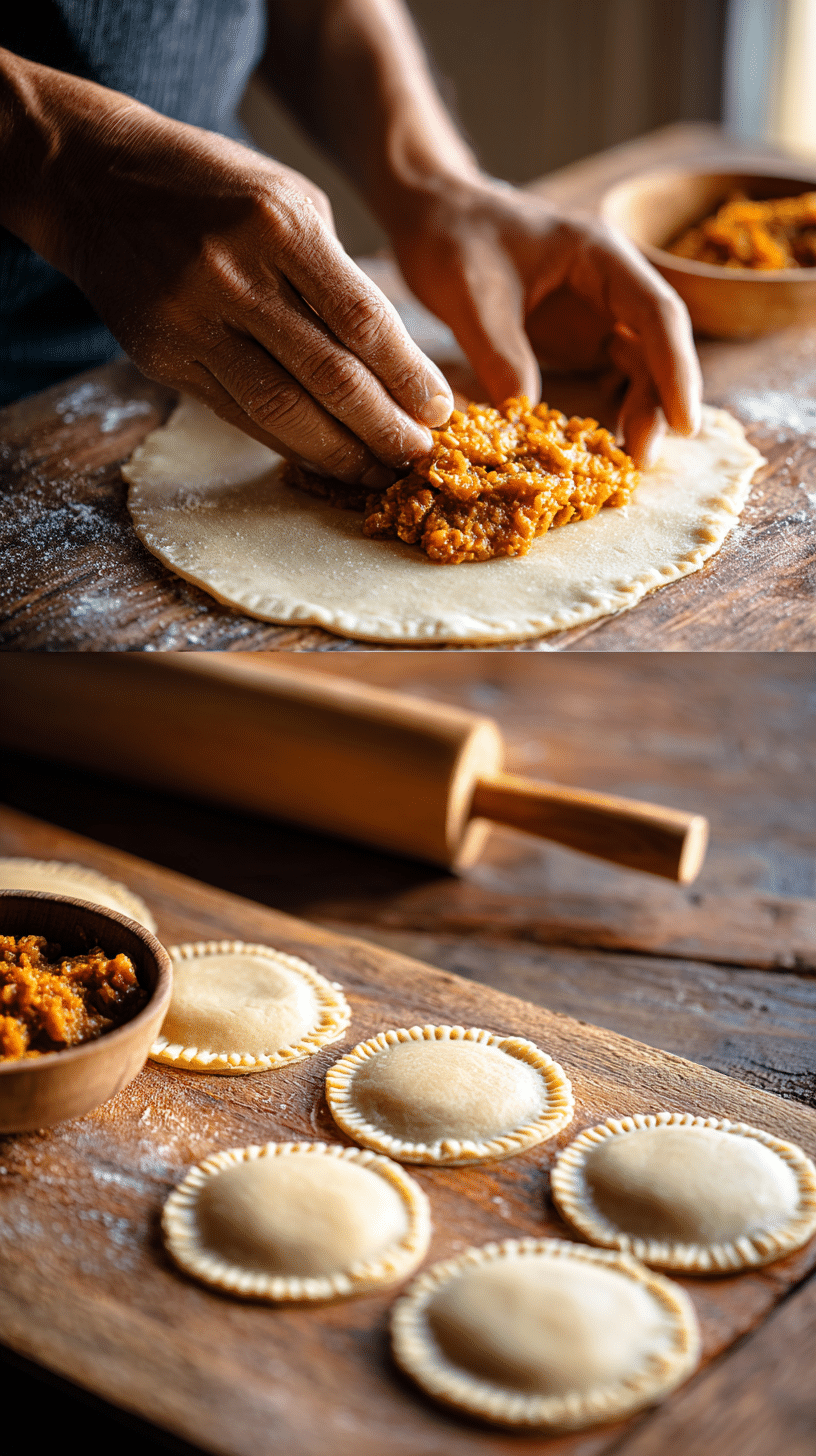 Preparing Harry Potter Inspired Pumpkin Pasties step by step cooking process