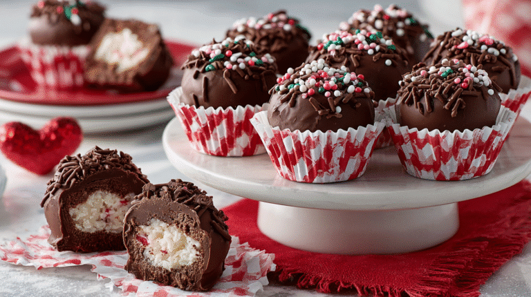 Hero shot of Martha Washington Candies with glossy chocolate coating