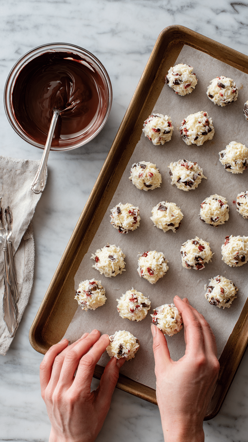 Preparing Martha Washington Candies step by step cooking process