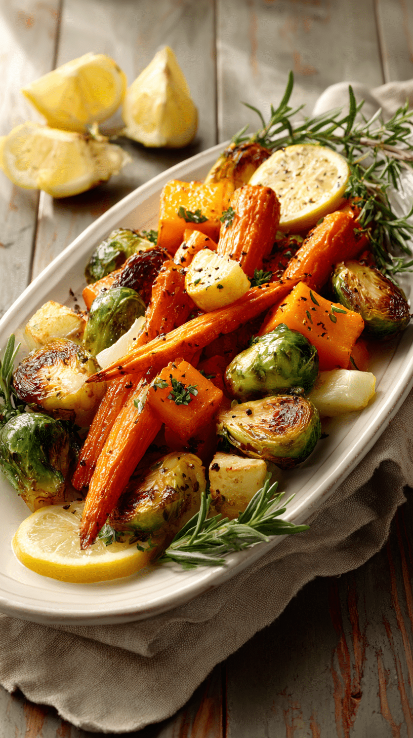 Roasted Vegetable Recipes being served on beautiful dinnerware