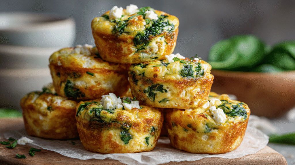 Spinach Feta Egg Muffins hero shot