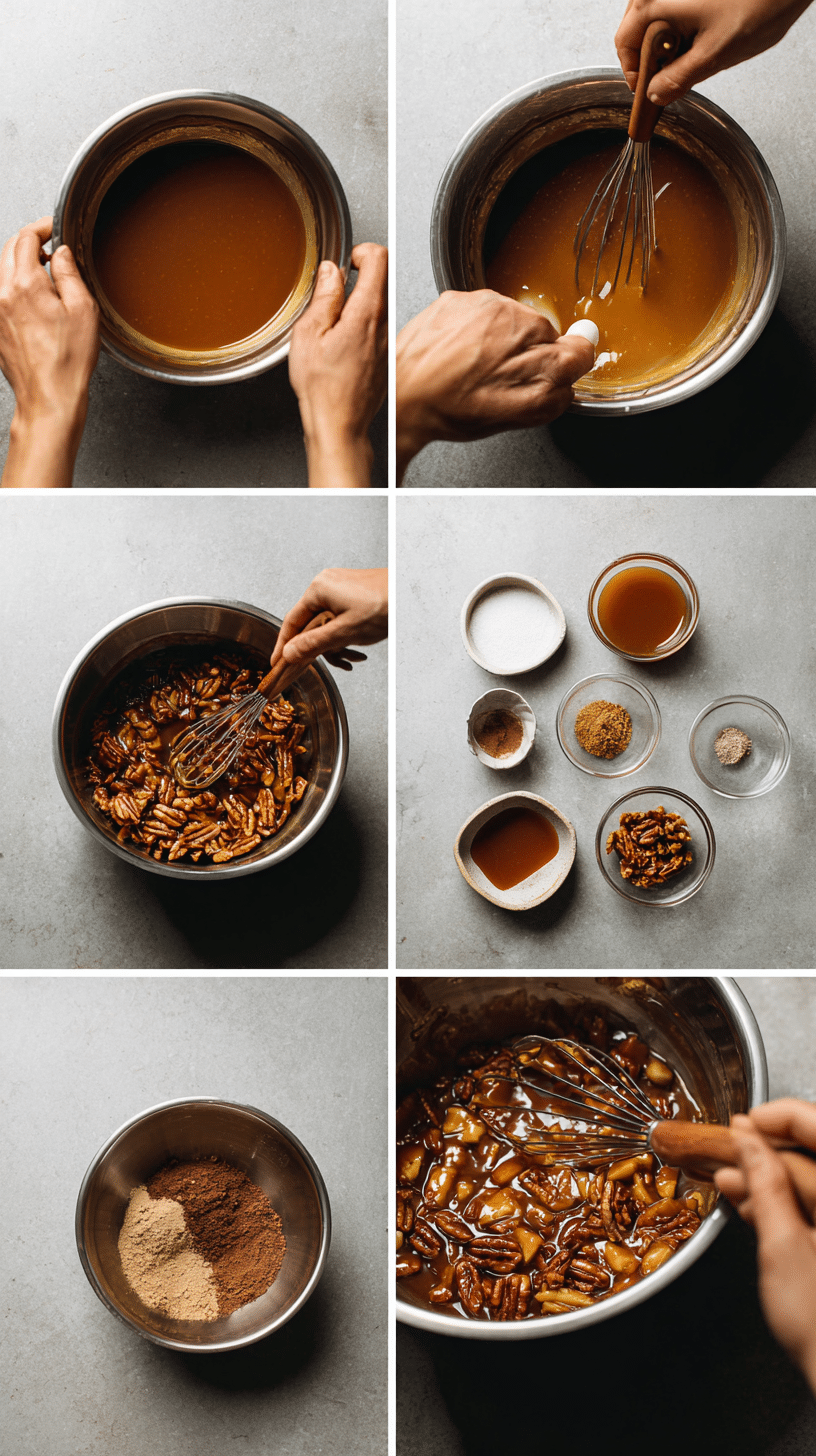 Preparing Vegan Caramel Apples step by step cooking process