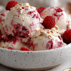 Hero shot of Vegan Oat Ice Cream with creamy texture and inviting appearance