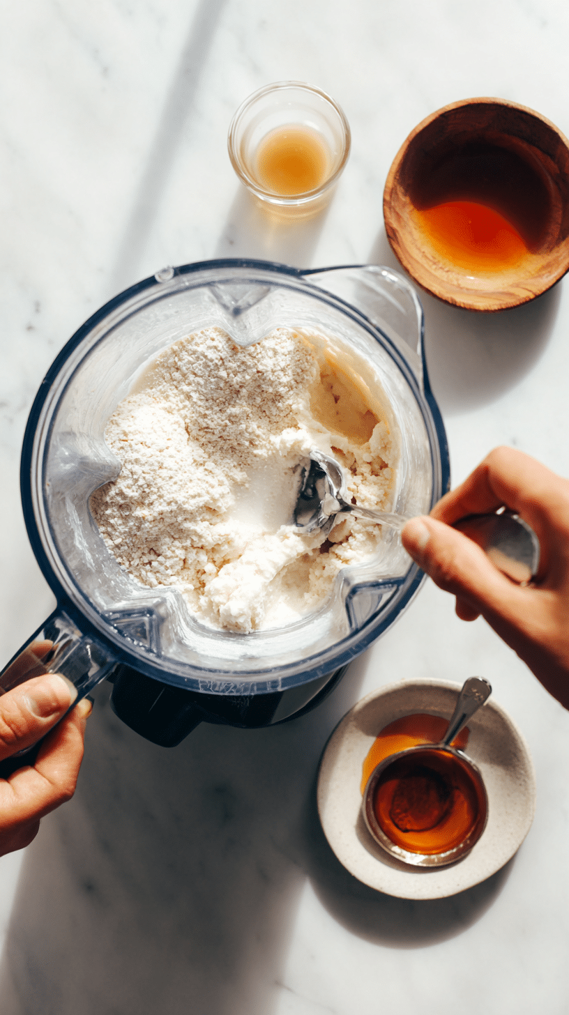 Preparing Vegan Oat Ice Cream step by step cooking process