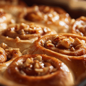 Apple Cinnamon Rolls with creamy frosting