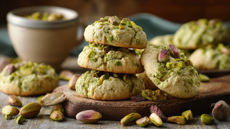 Delicious Pistachio Cream Cookies displayed as a hero shot