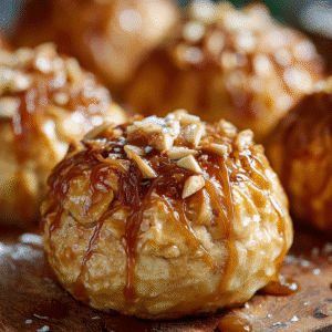 Simple Caramel Apple Pie Bombs hero shot showcasing the finished dish