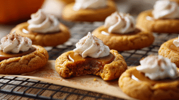Thanksgiving Cookies With Pumpkin Pie hero shot of finished dish
