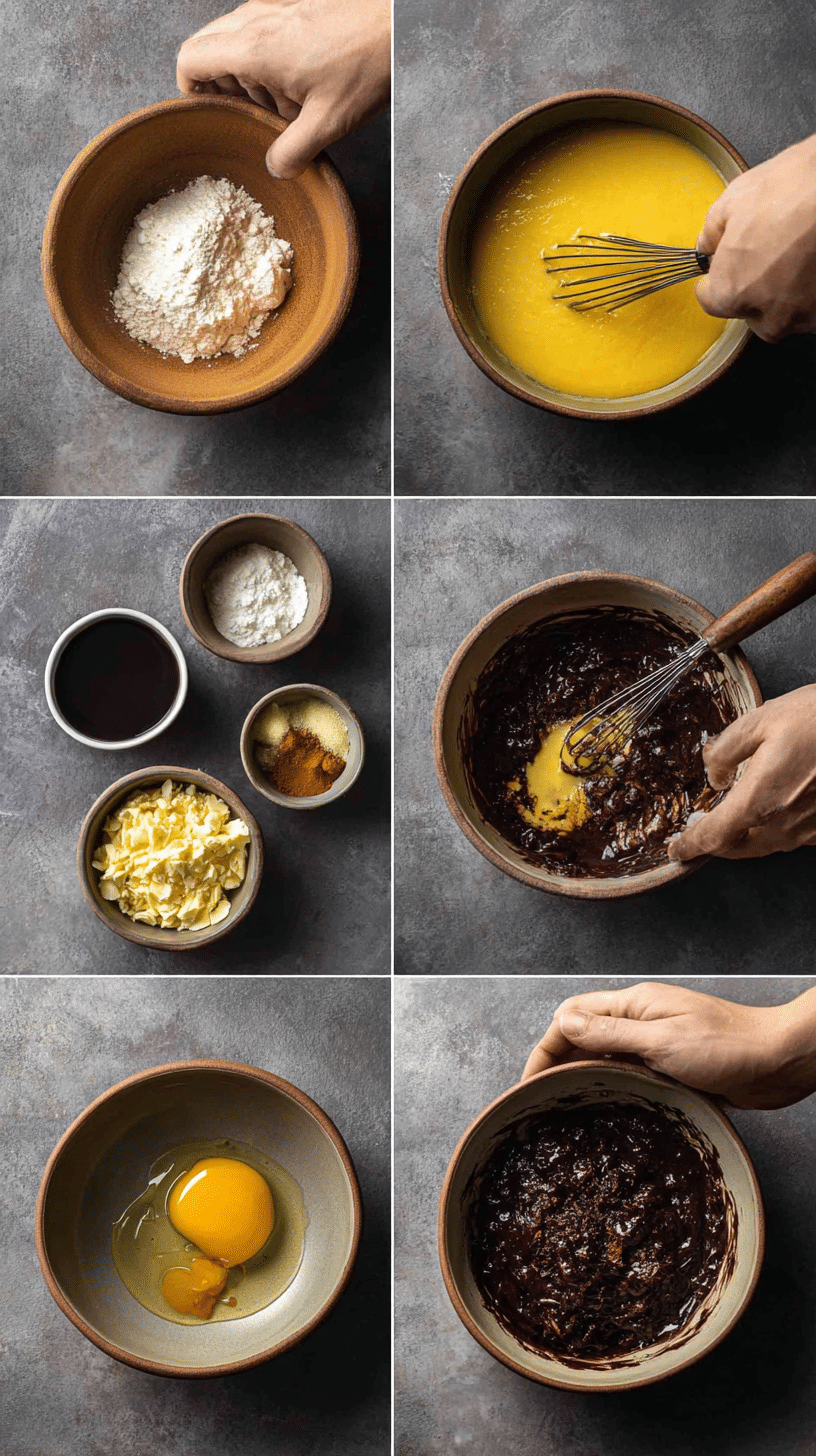 Preparing Ultimate Boston Cream Pie step by step cooking process