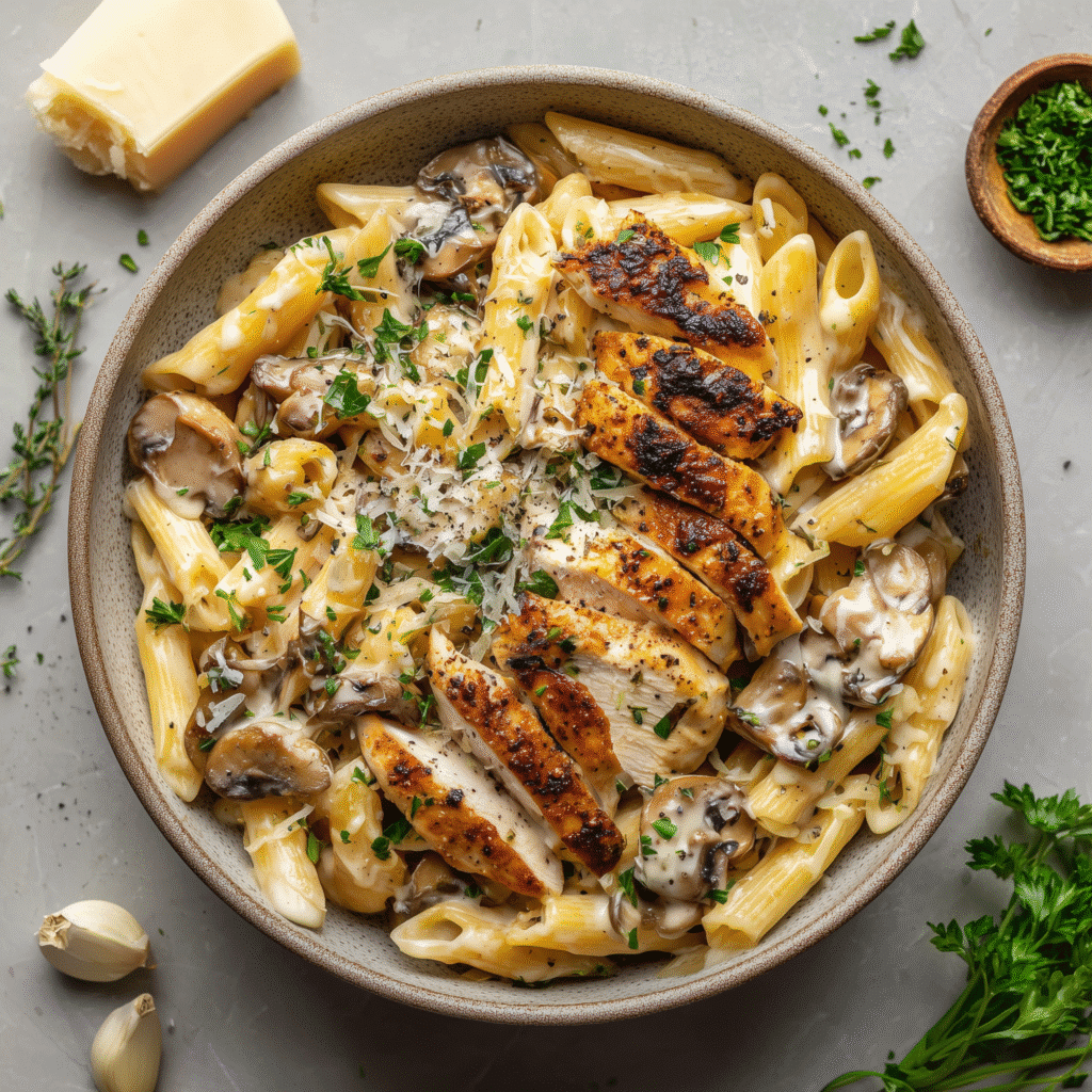Hero shot of Creamy Cajun Chicken Pasta Bake