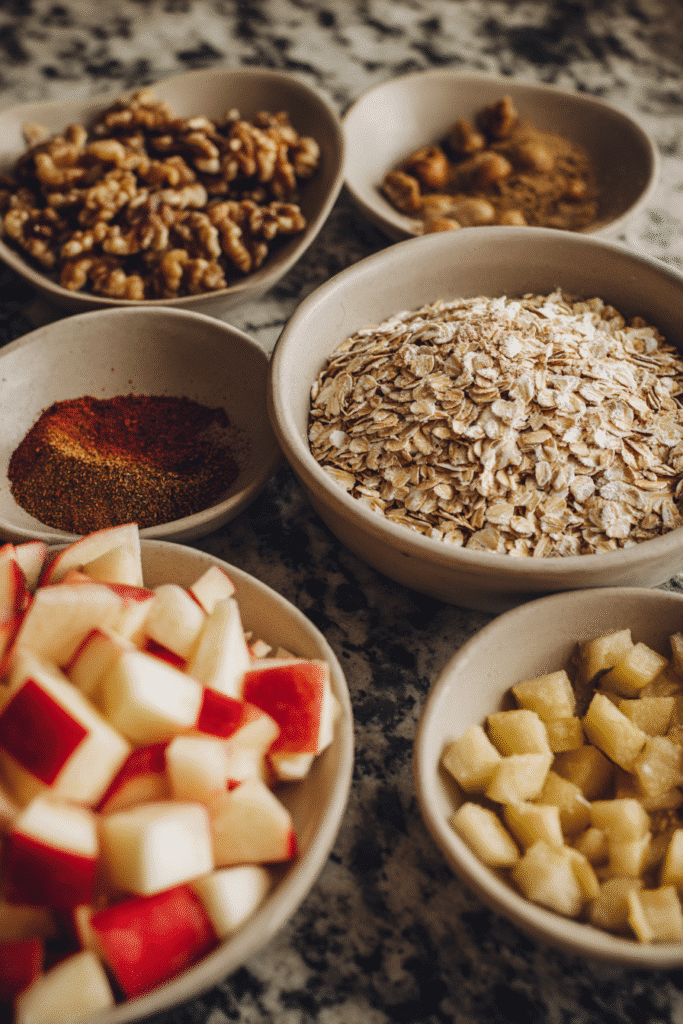 Preparing Carrot Apple Crunchies step by step cooking process