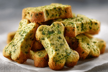 Banana Honey Bone Biscuits hero shot of the finished dish