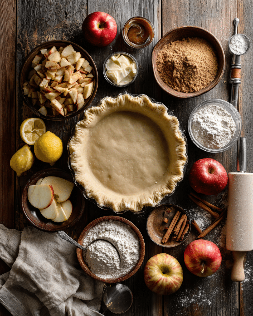 Preparing Grandma's Classic Apple Pie step by step cooking process