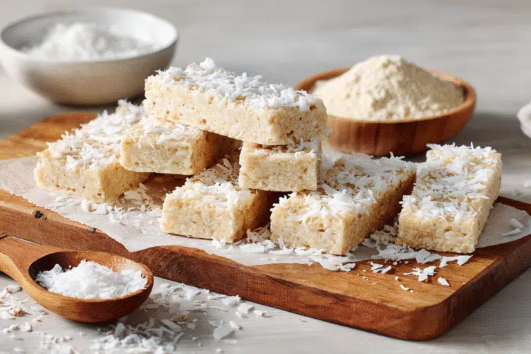Coconut Protein Vanilla Bars featured