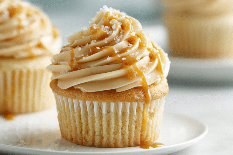Salted Caramel Buttercream Frosting featured