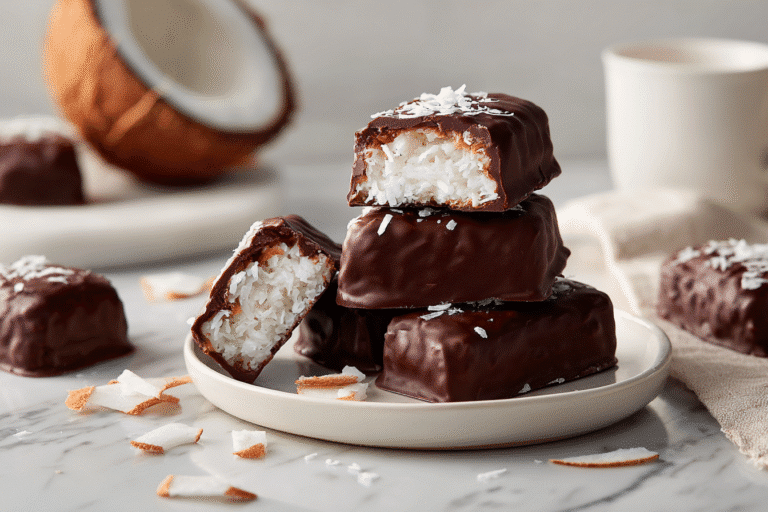 Homemade Coconut Mounds Bars featured