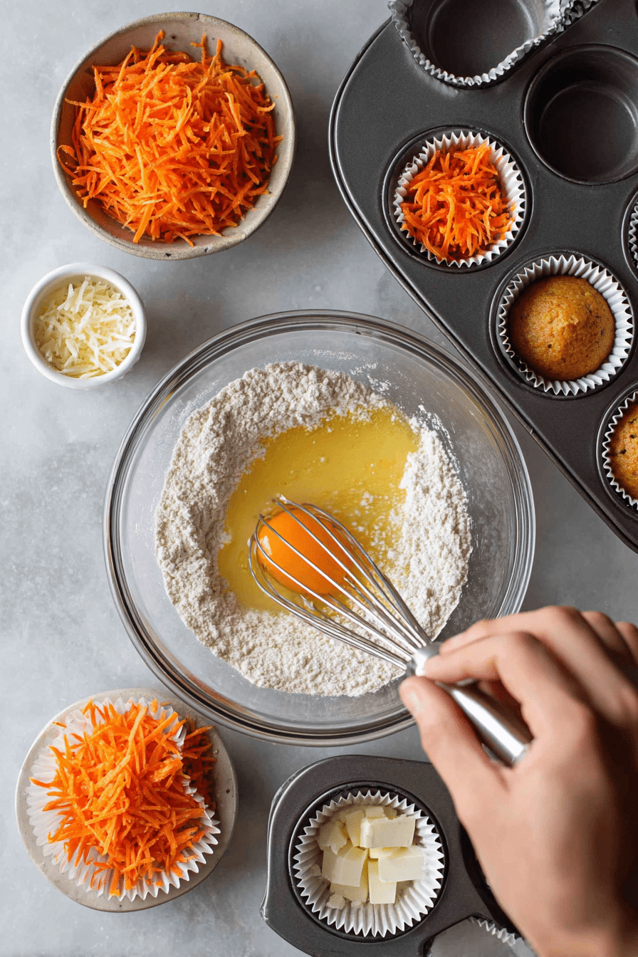 Carrot Cake Muffins instructions process