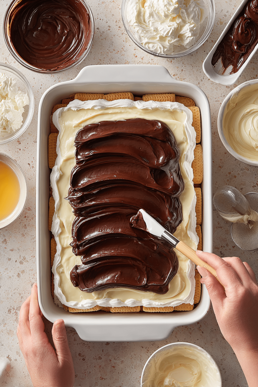 Chocolate Éclair Cake instructions process