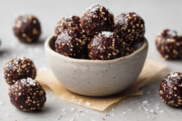 Dark Chocolate Quinoa Crunch Balls featured