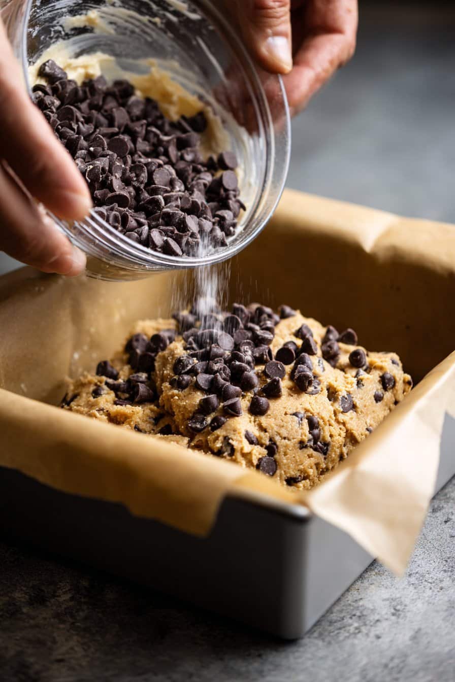 No Bake Cookie Dough Bars instructions process