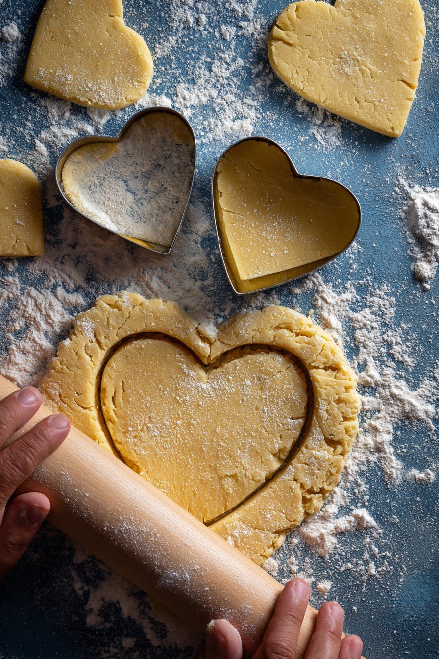 Valentine Sugar Cookies instructions process