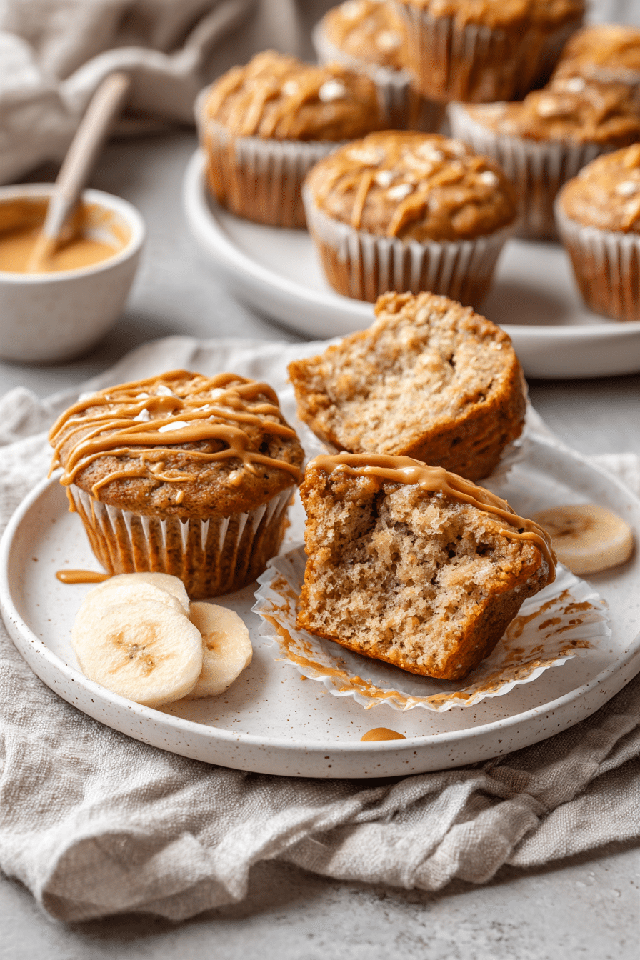 Peanut Butter Banana Muffins serving