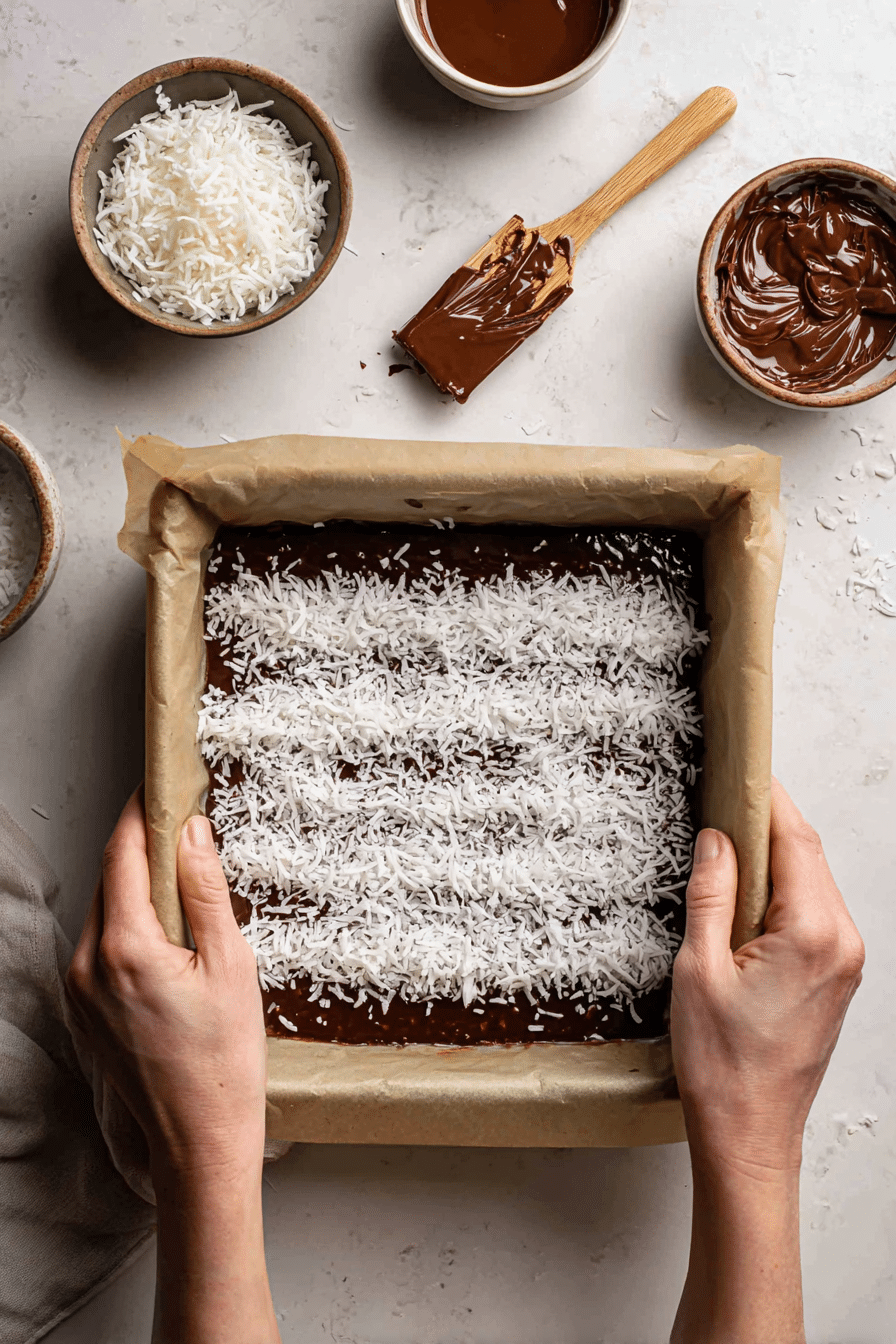 Chocolate Coconut Fudge instructions process