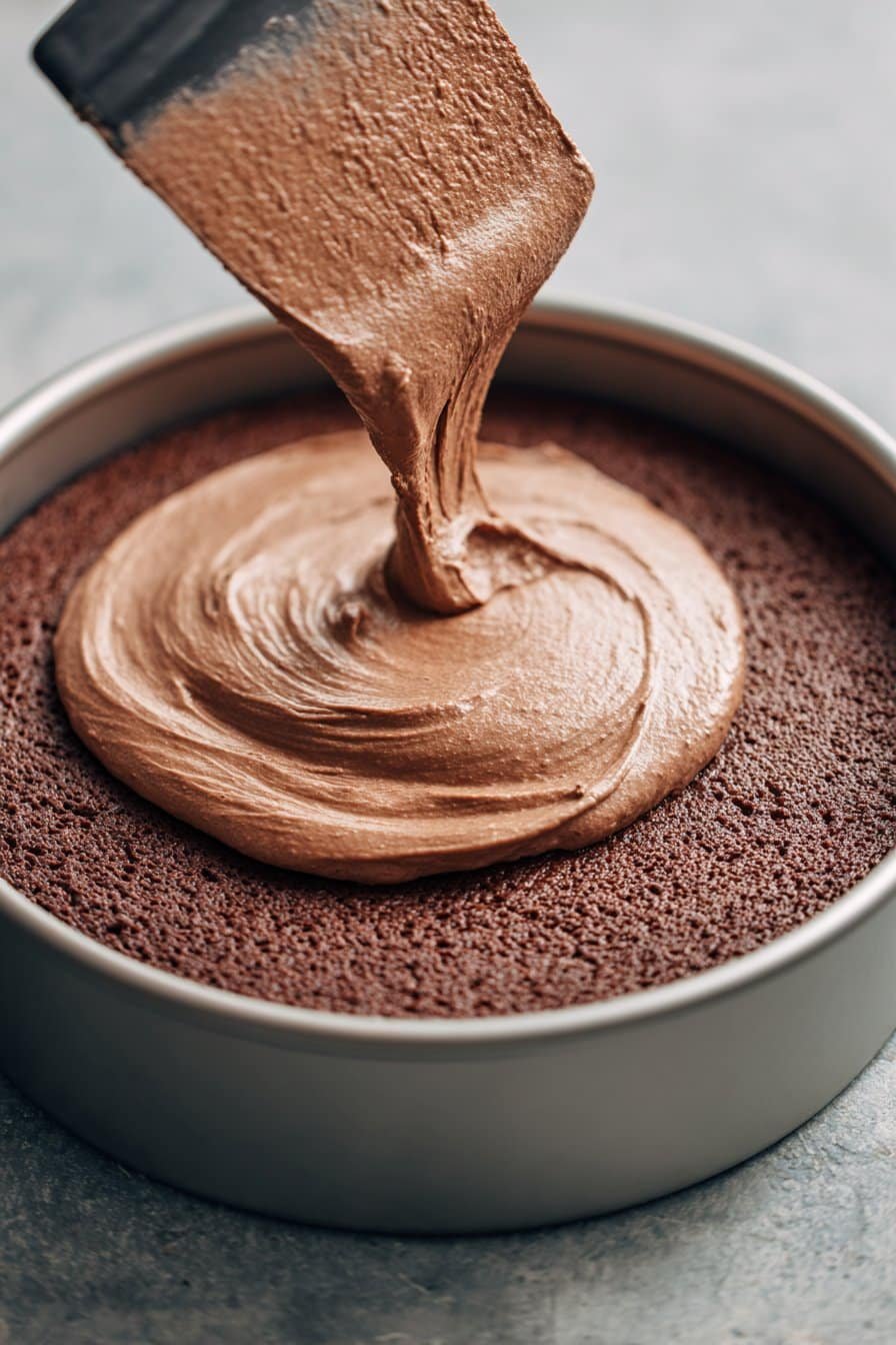 Chocolate Mousse Cake (3 Layers of Bliss) instructions process