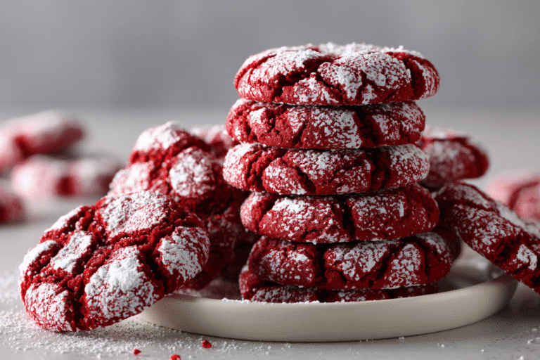 Red Velvet Crinkle Cookies for a Sweet Homemade Treat featured