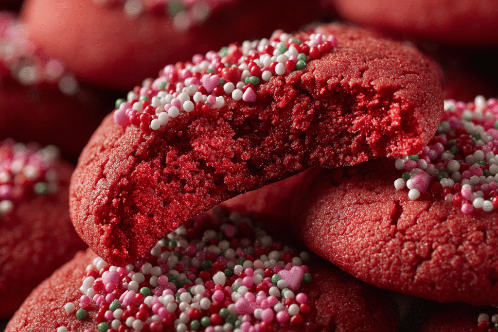 Red Velvet Sugar Cookies featured