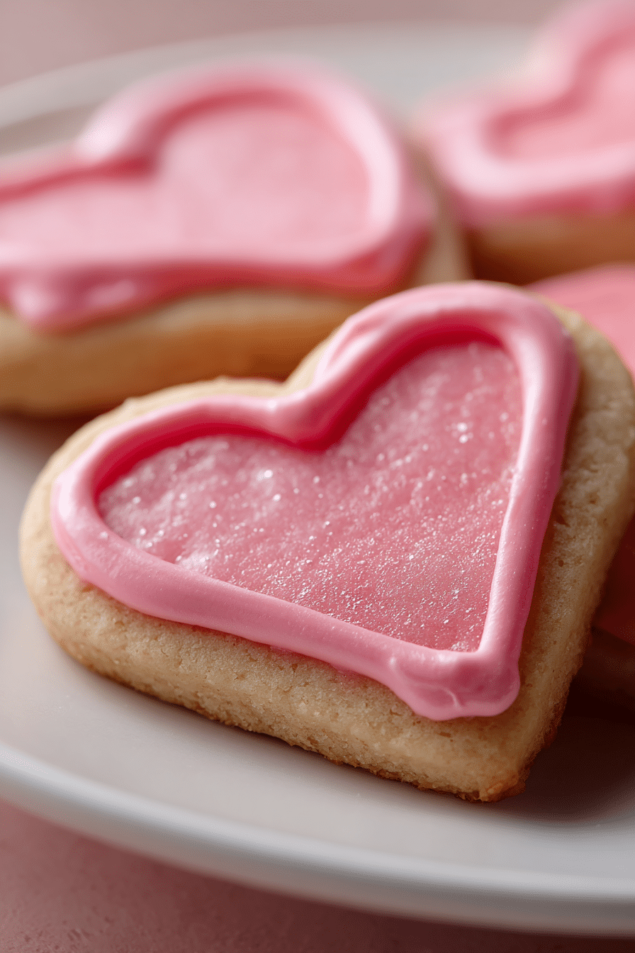 Valentine's Day Heart Cookies serving