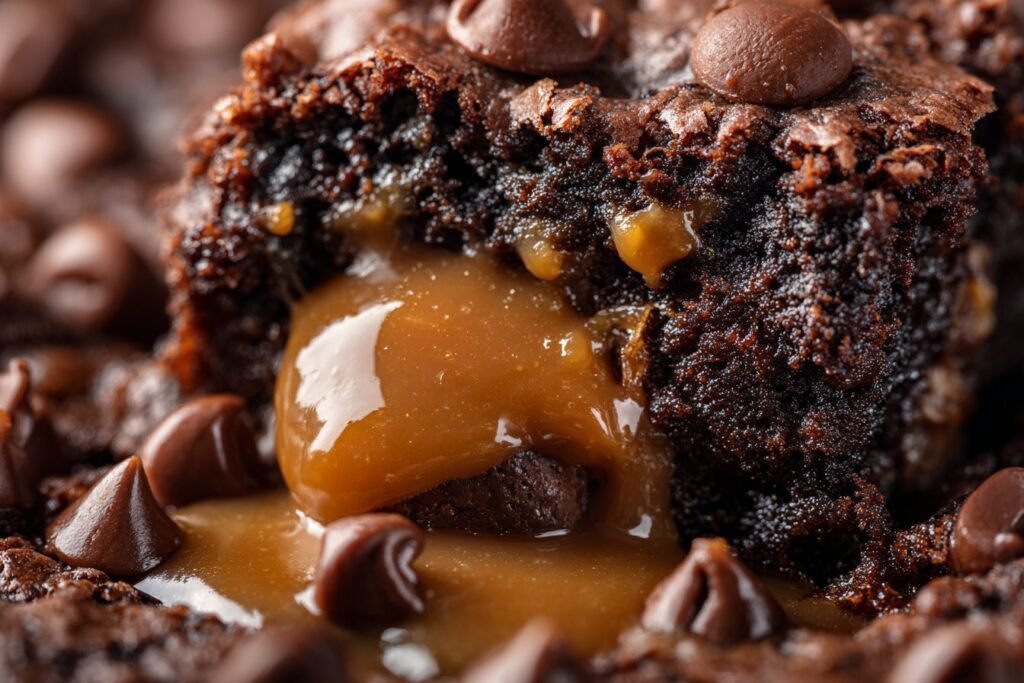 Chocolate Caramel Dump Cake featured
